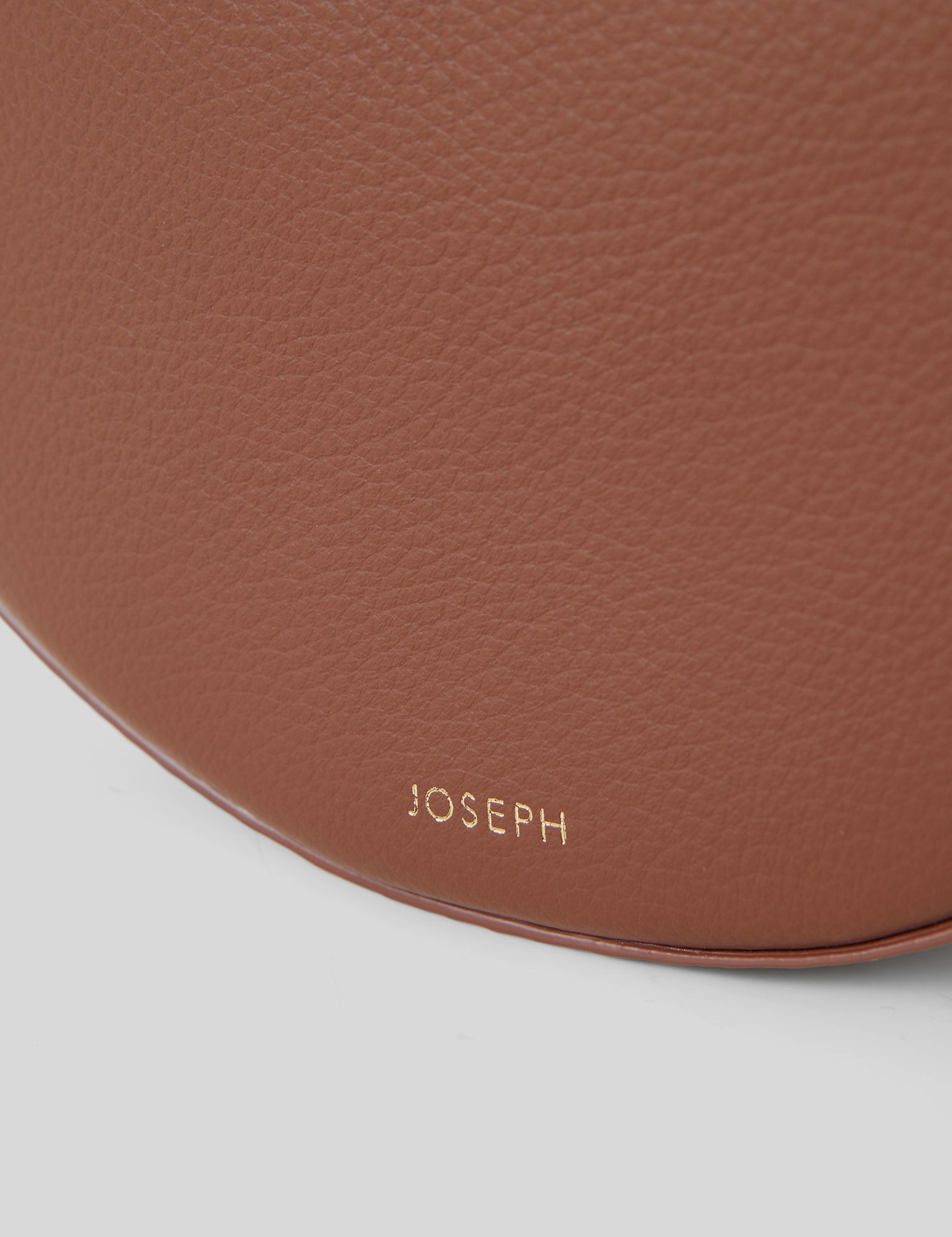 Brown Bean Leather Bag - Joseph