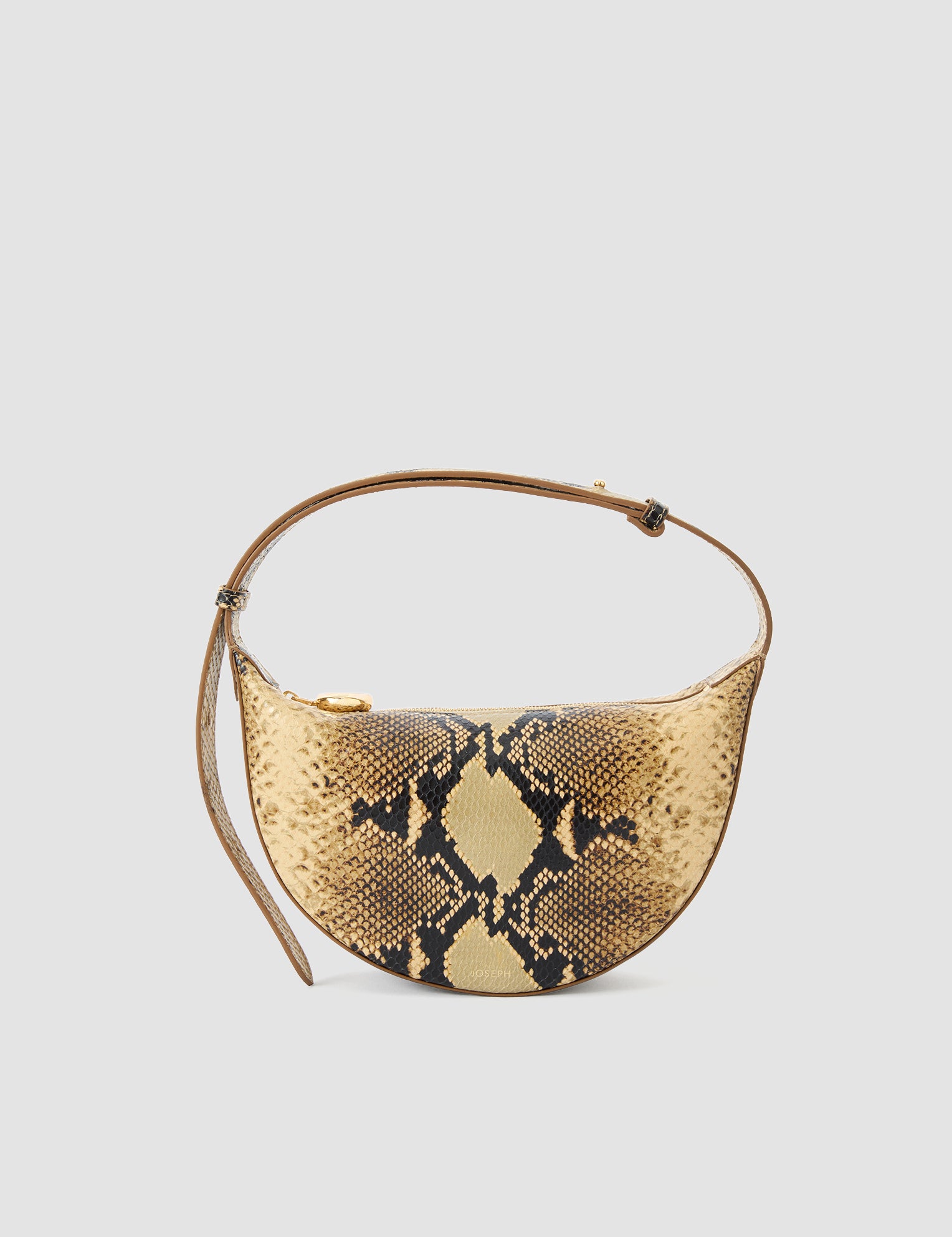 Brown Bean Snake Leather Bag - Joseph