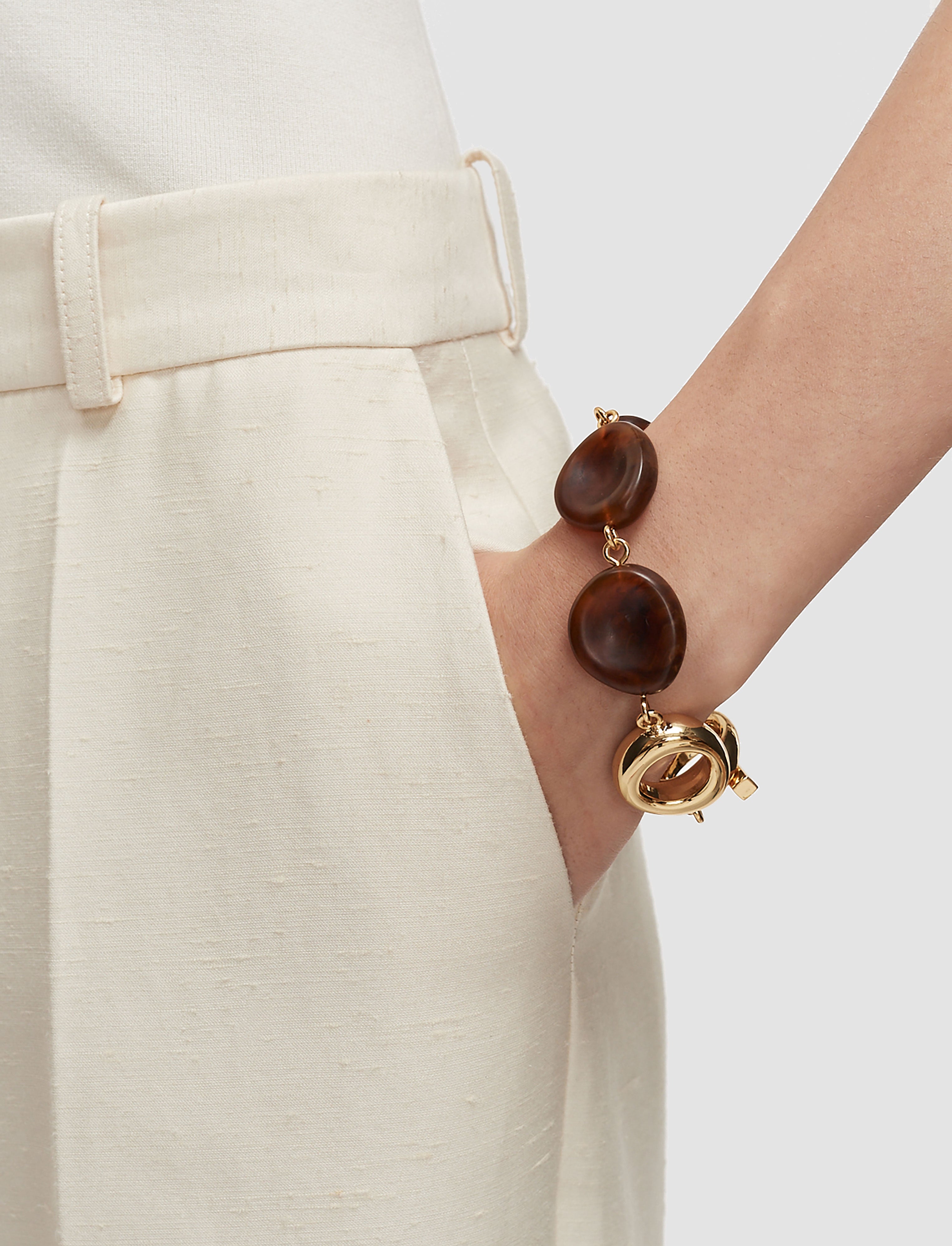 brown-bean-resin-bracelet-JOSEPH