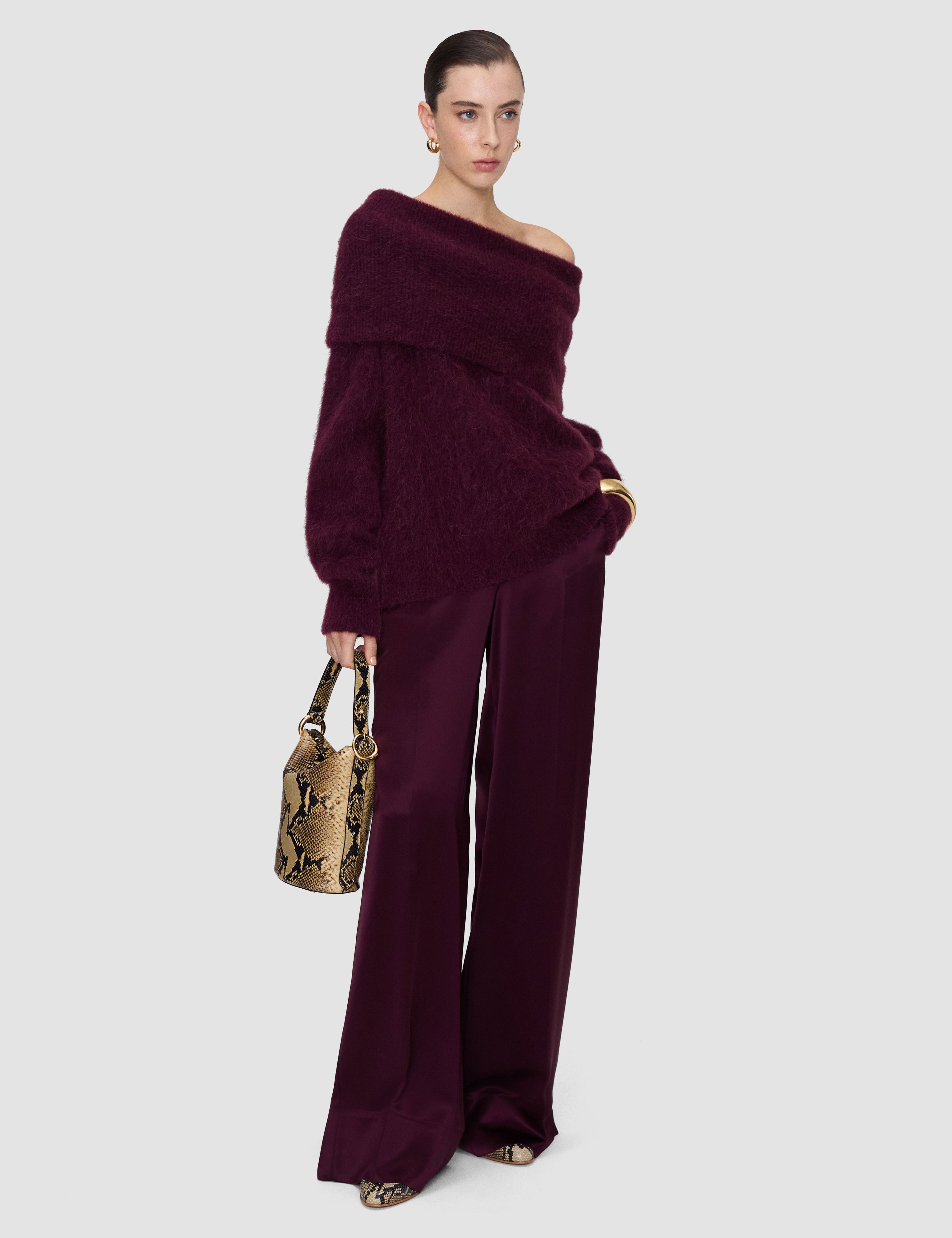 Purple Bee Brushed Knitted Jumper - Joseph