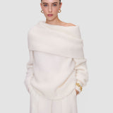 White Bee Brushed Knitted Jumper - Joseph