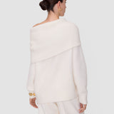 White Bee Brushed Knitted Jumper - Joseph