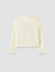 White Belper Super Brushed Cashmere Jumper - Joseph