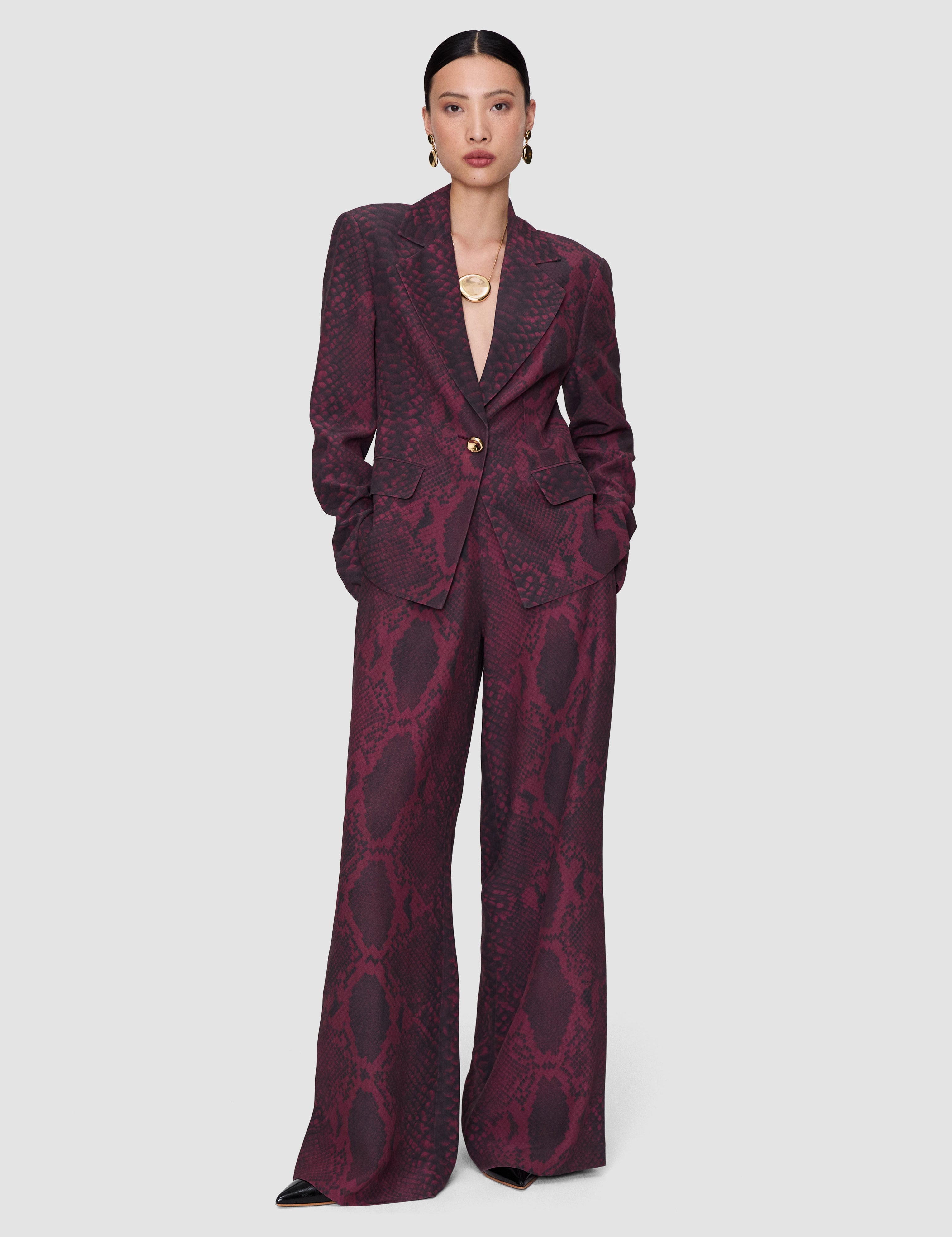 Purple Birch Naia Twill Snake Blazer - Joseph