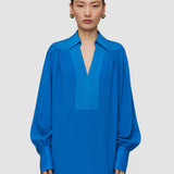 Blue Bou Crepe Blouse - Joseph