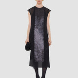 Black Boulle Two-Piece Chiffon Sequin Dress - Joseph