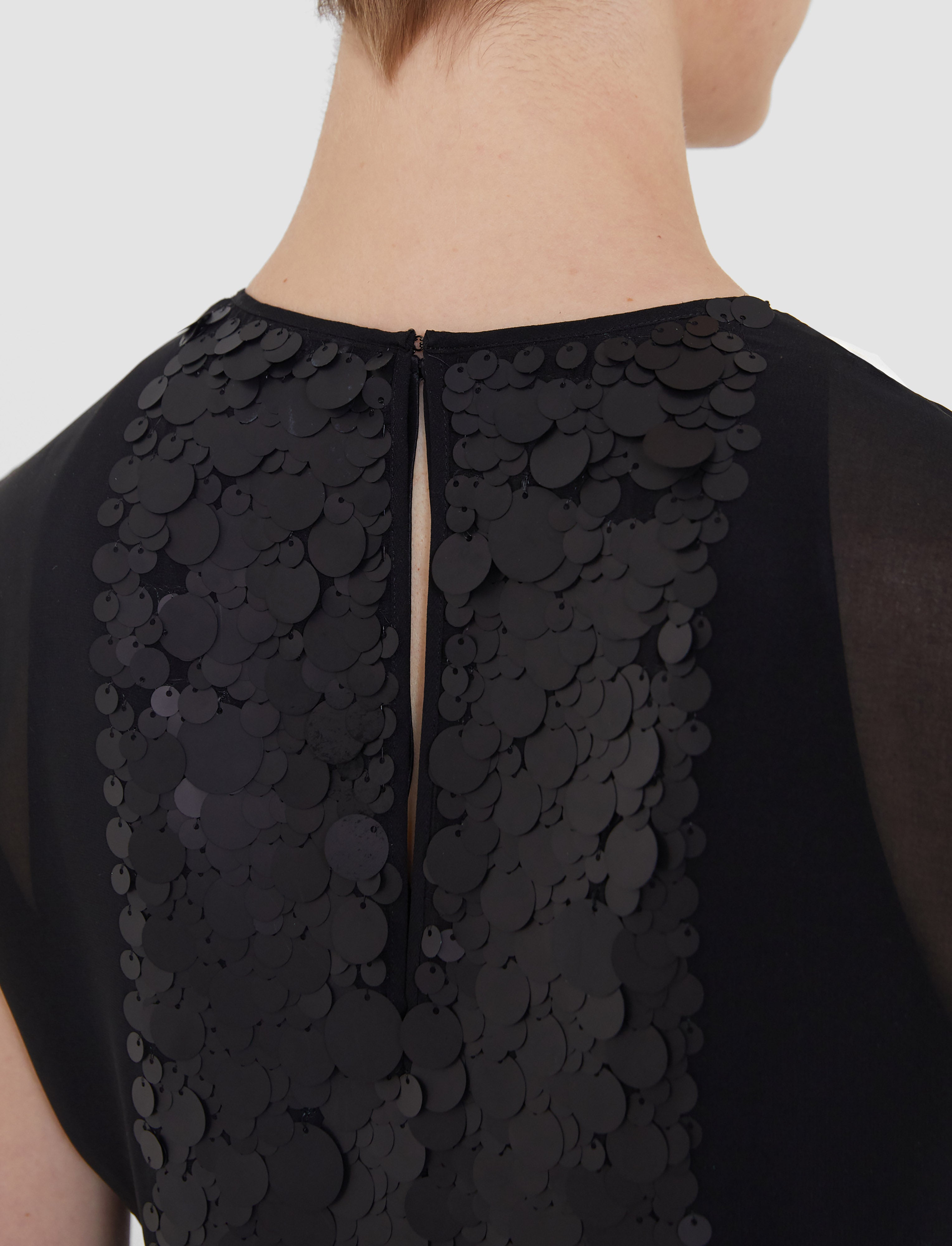 black-boulle-two-piece-chiffon-sequin-dress-JOSEPH