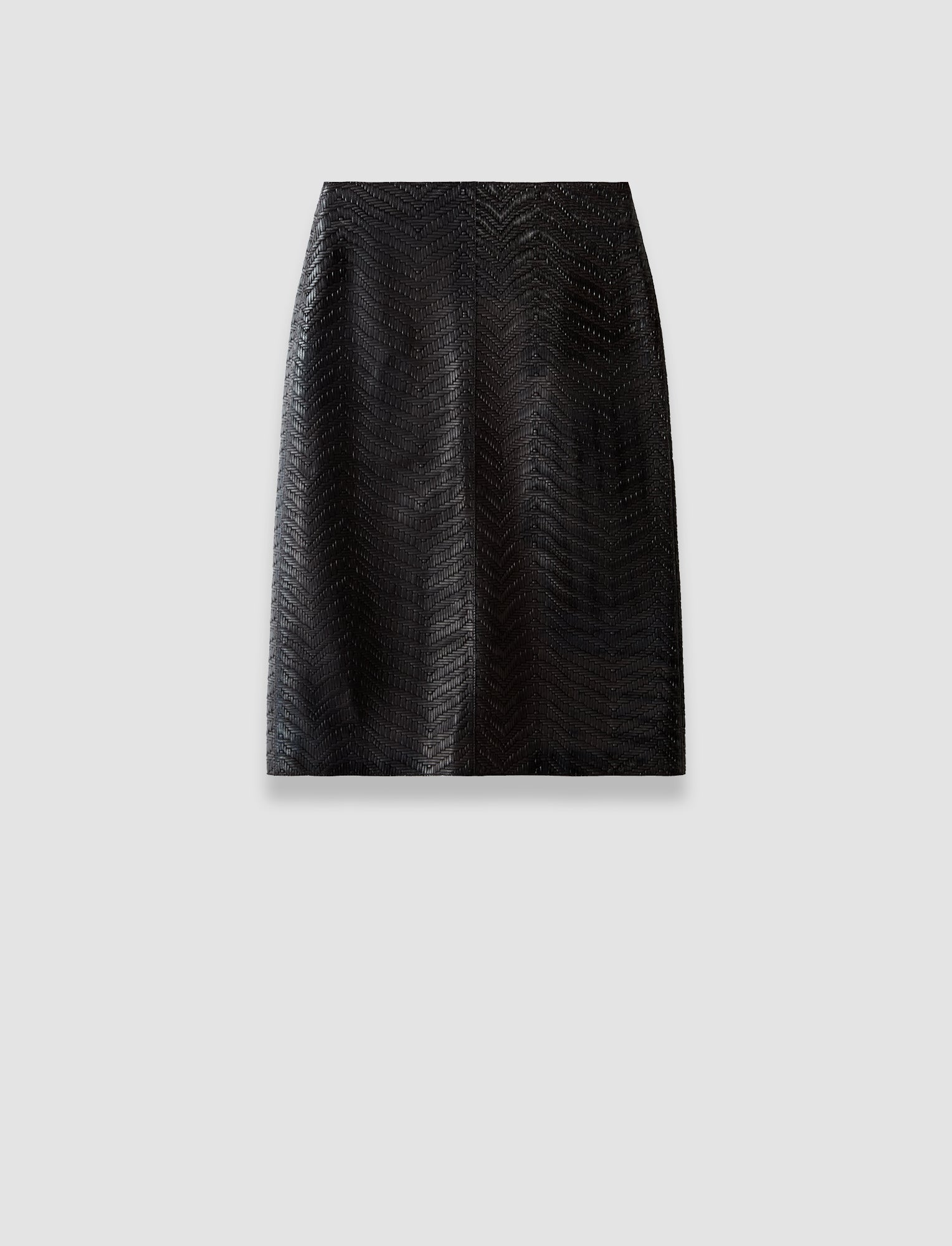 brown-bretton-embossed-woven-leather-skirt-JOSEPH