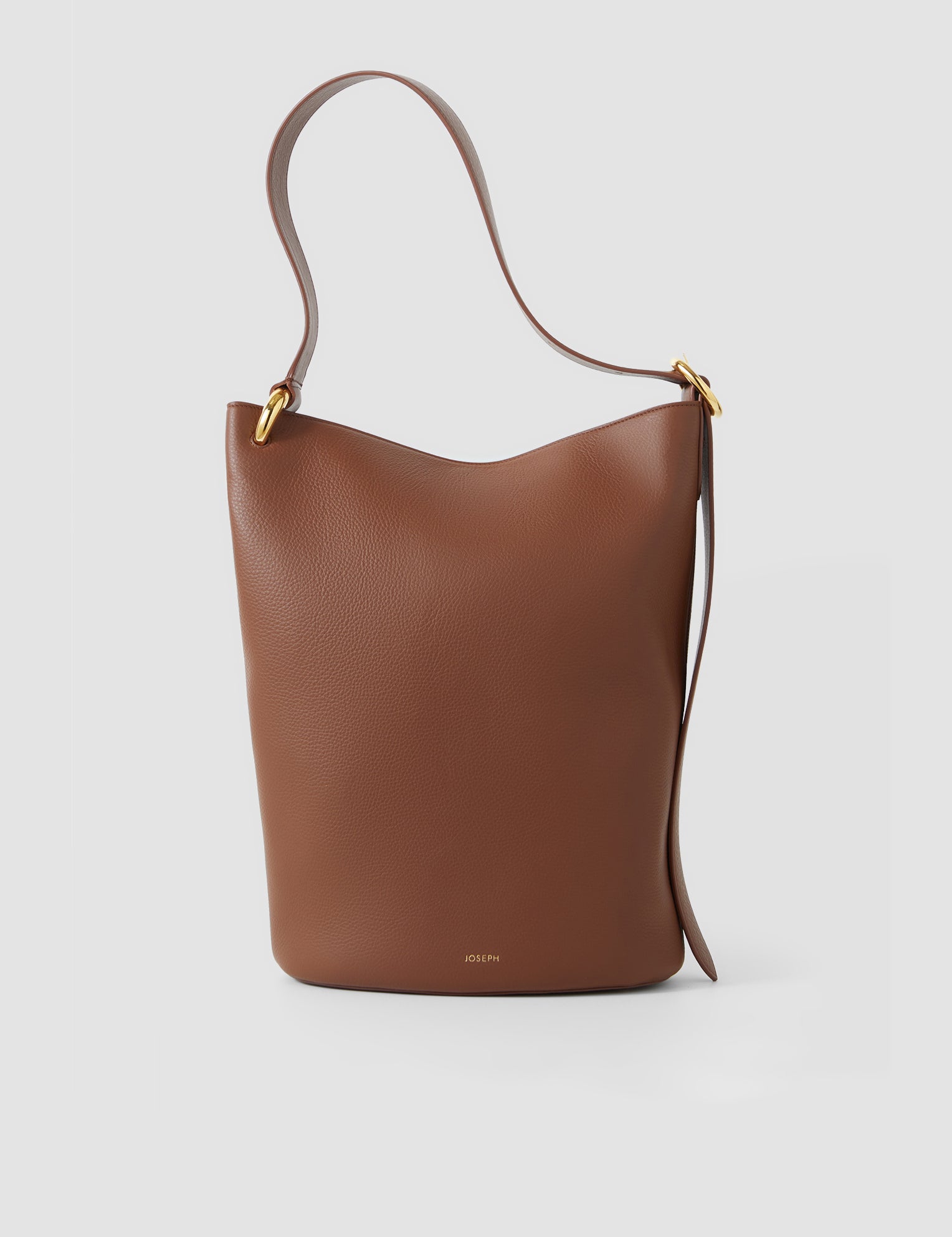 Brown Bucket Leather Bag - Joseph