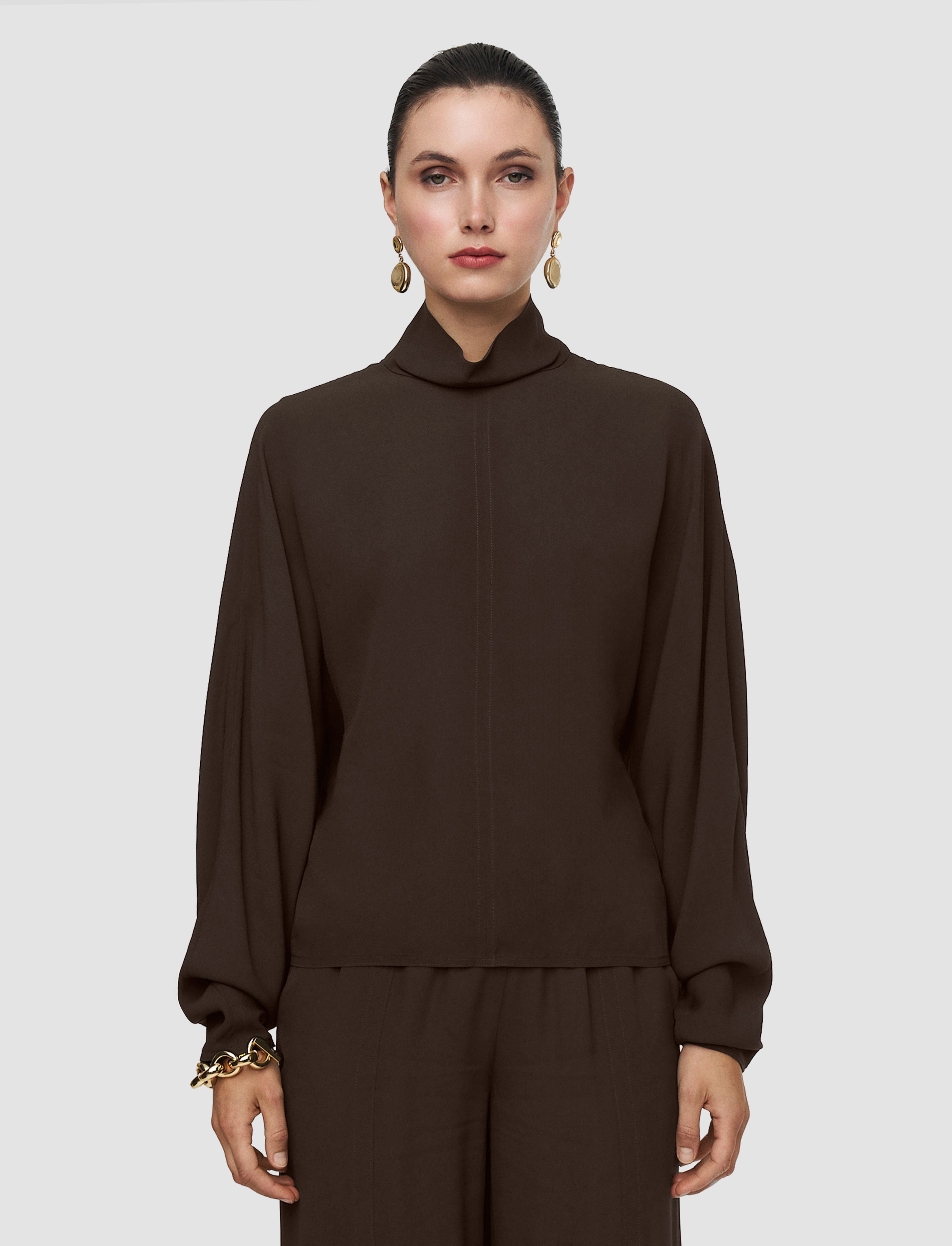 brown-buick-crepe-blouse-JOSEPH