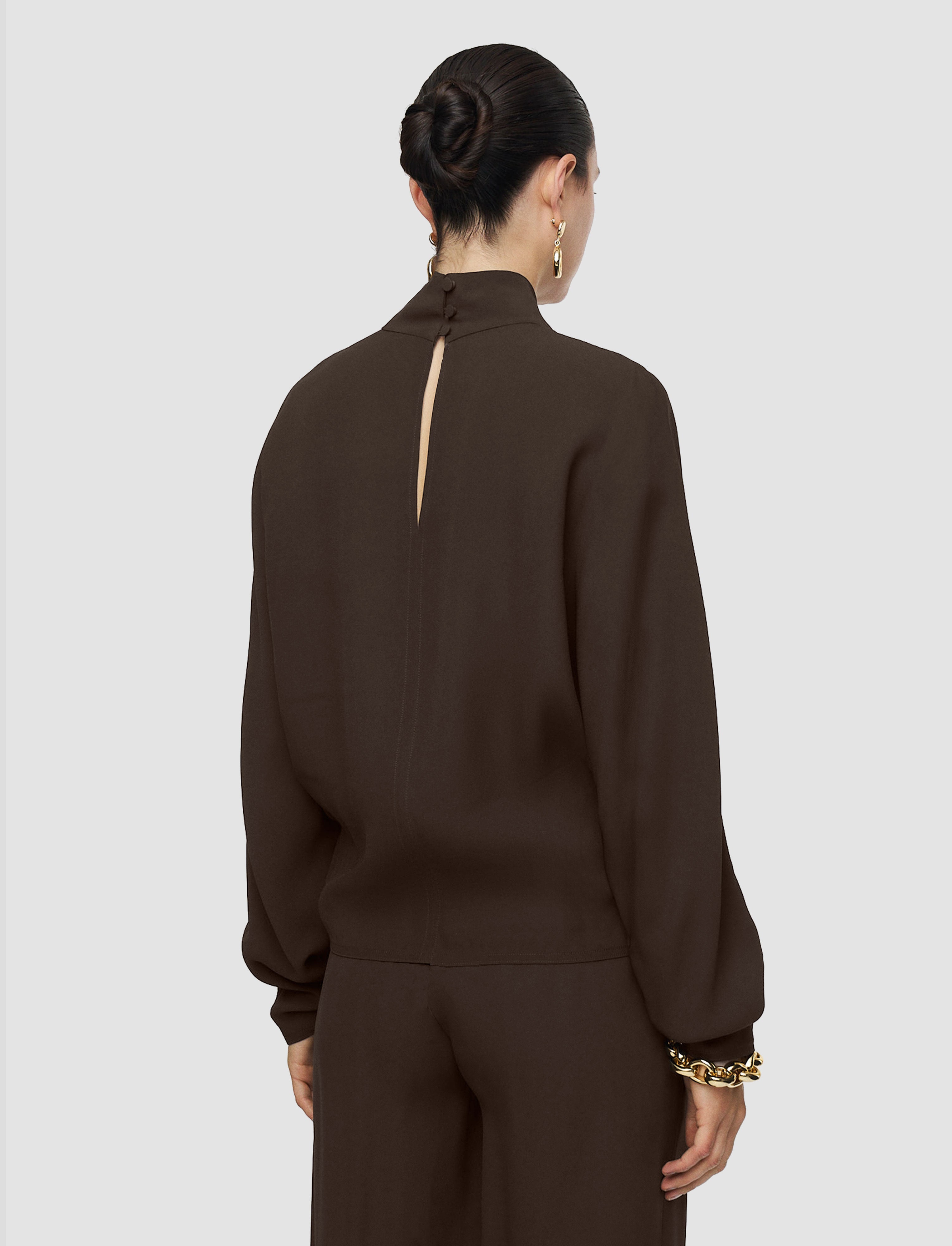 brown-buick-crepe-blouse-JOSEPH