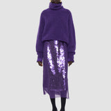 Purple Cambo Chiffon Sequin Skirt - Joseph
