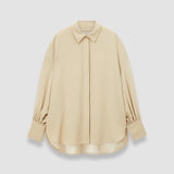Beige Camilia Satin Twill Blouse - Joseph