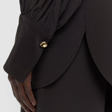 Brown Camilia Satin Twill Blouse - Joseph