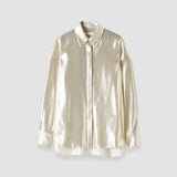 Gold Capri Lamé Silk Blouse - Joseph