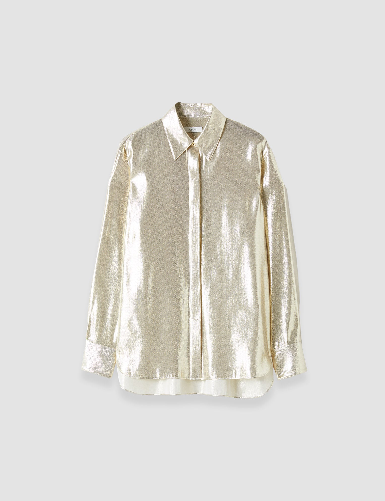 Gold Capri Lamé Silk Blouse - Joseph