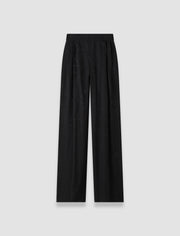 Black Cara Leopard Jacquard Trousers - Joseph
