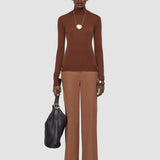 Brown Cashair High Neck Jumper - Joseph