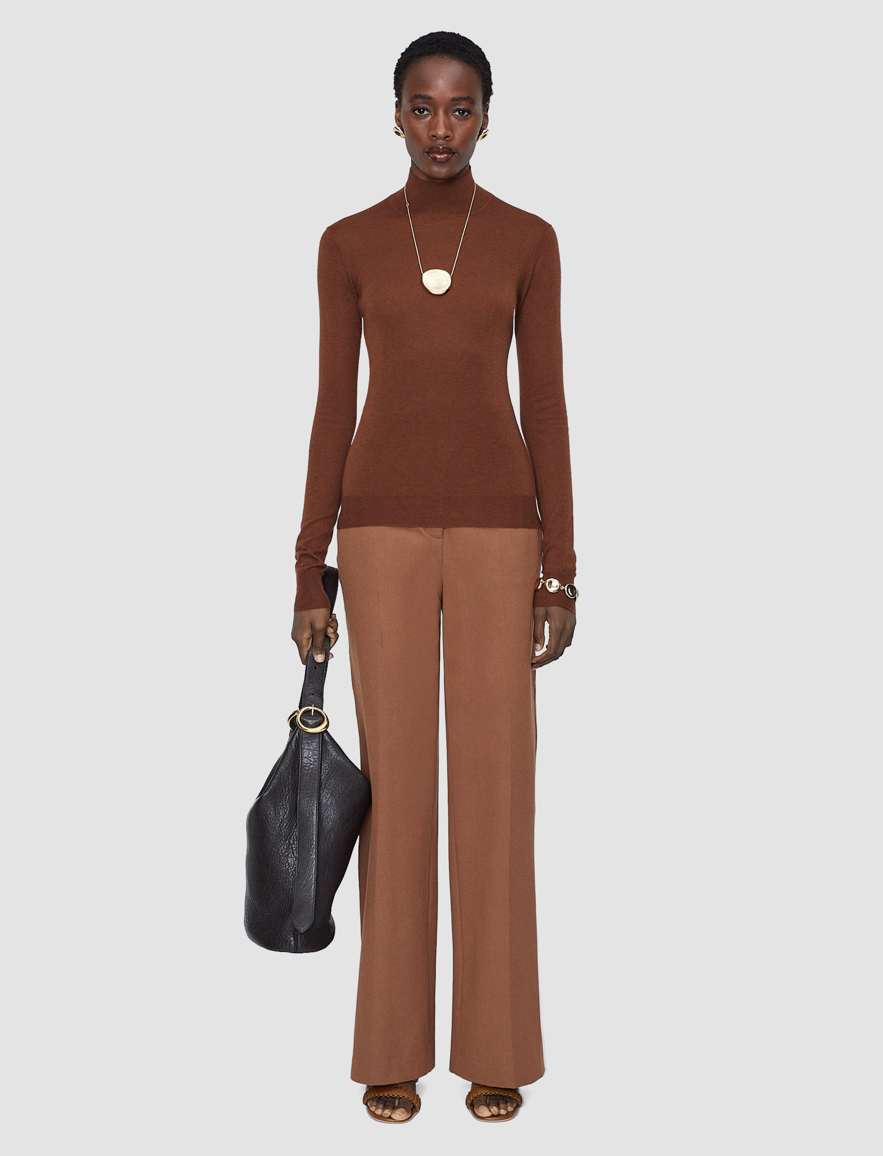 marron-pull-col-montant-en-cashair-JOSEPH