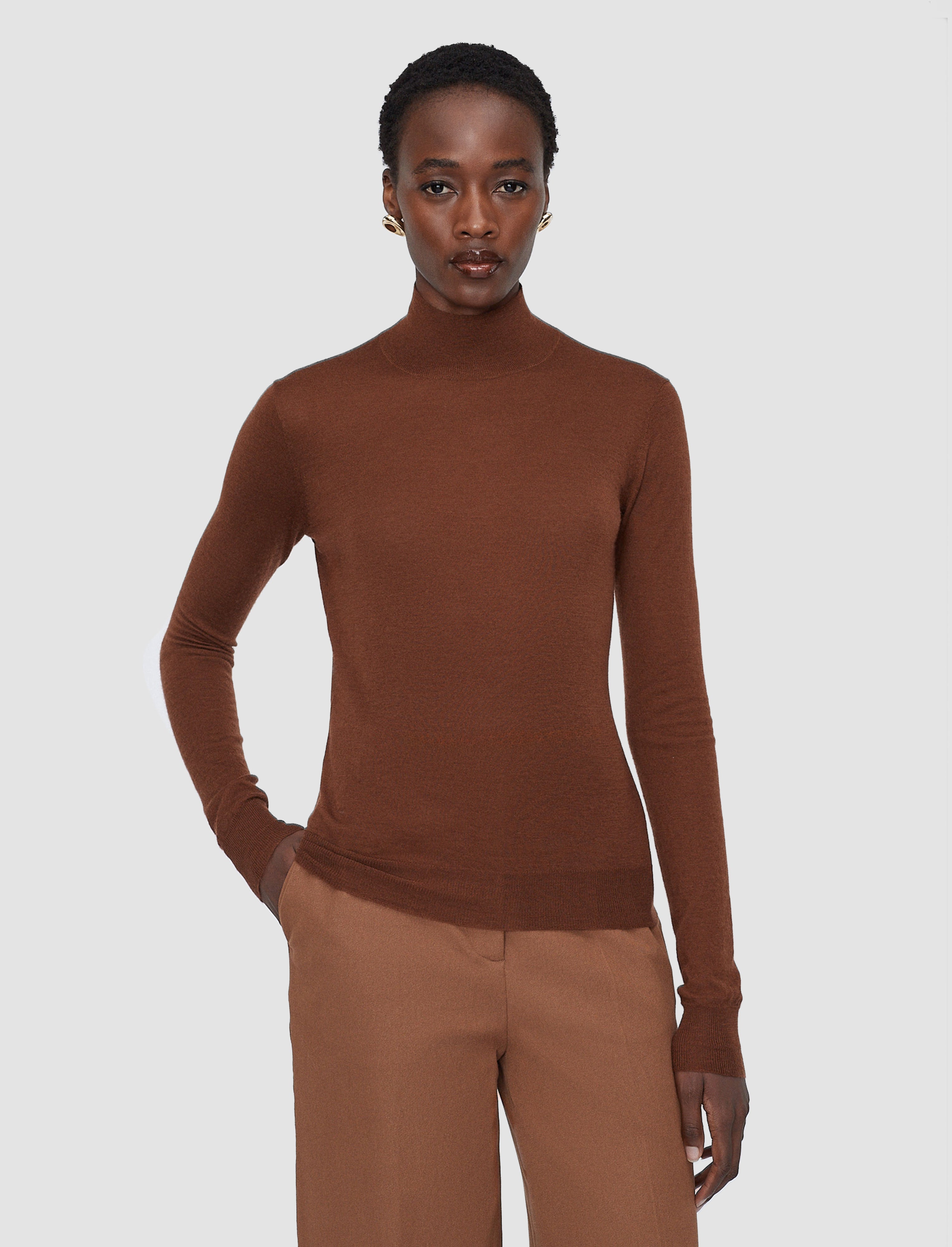 marron-pull-col-montant-en-cashair-JOSEPH