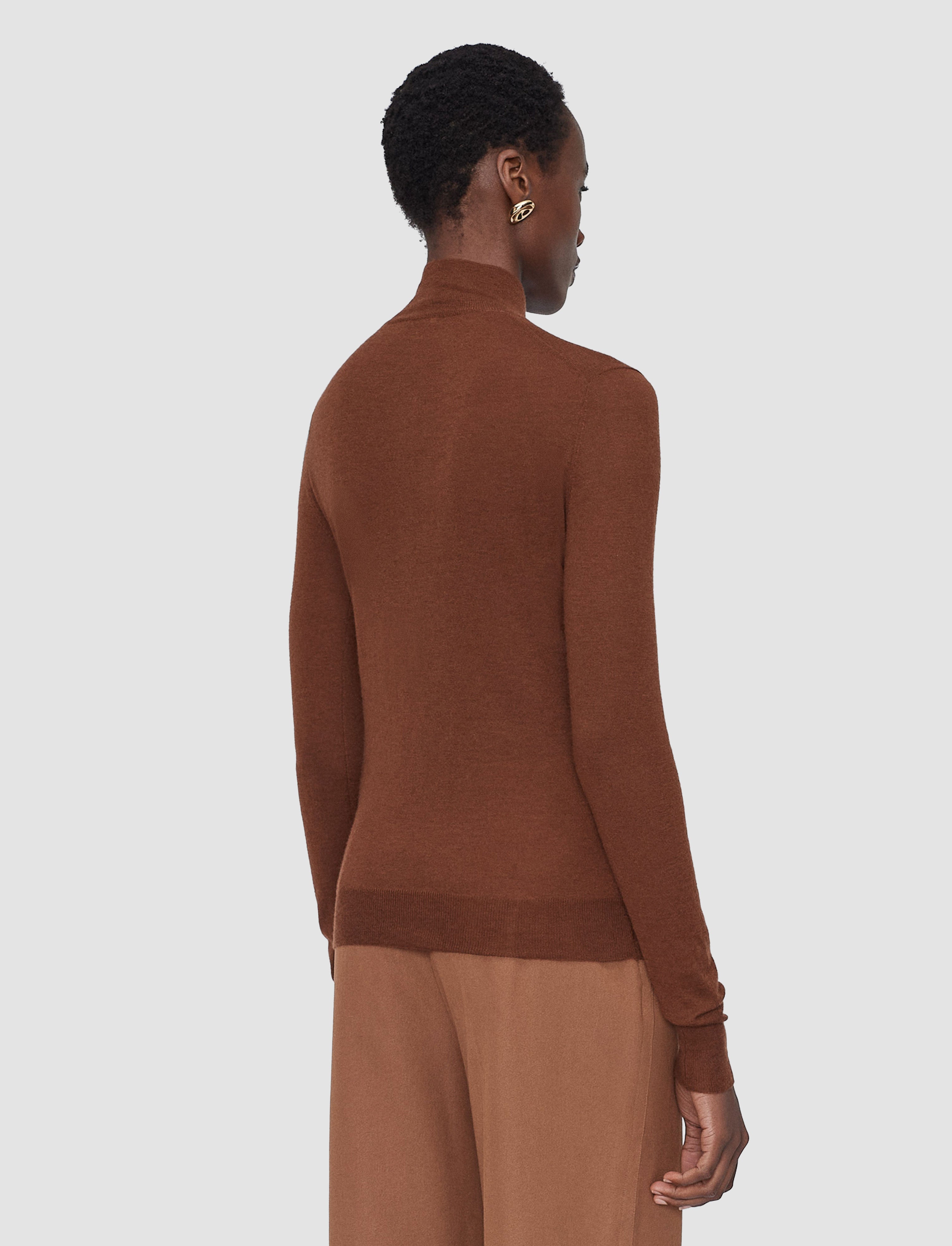 marron-pull-col-montant-en-cashair-JOSEPH