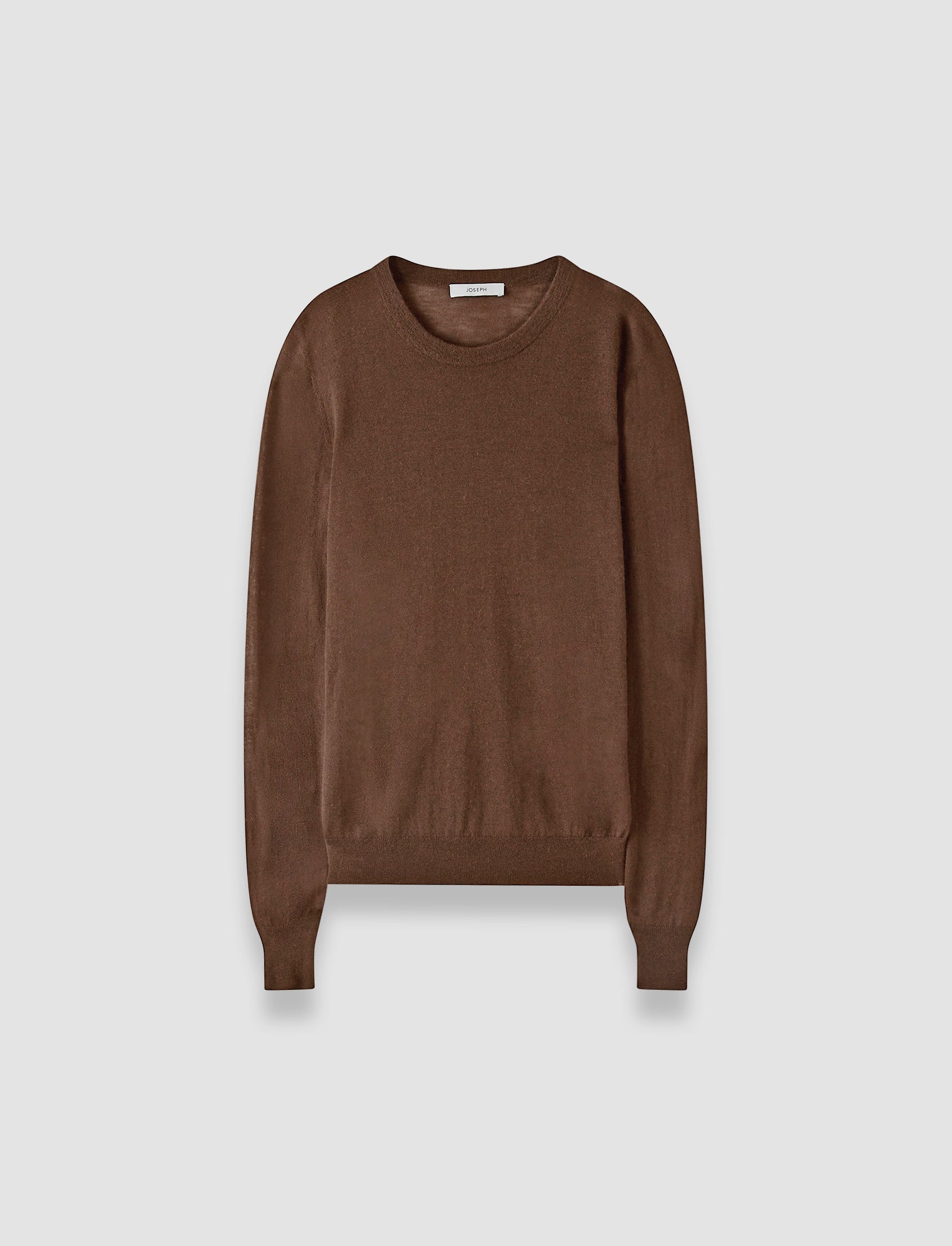 marron-pull-col-rond-en-cashair-JOSEPH