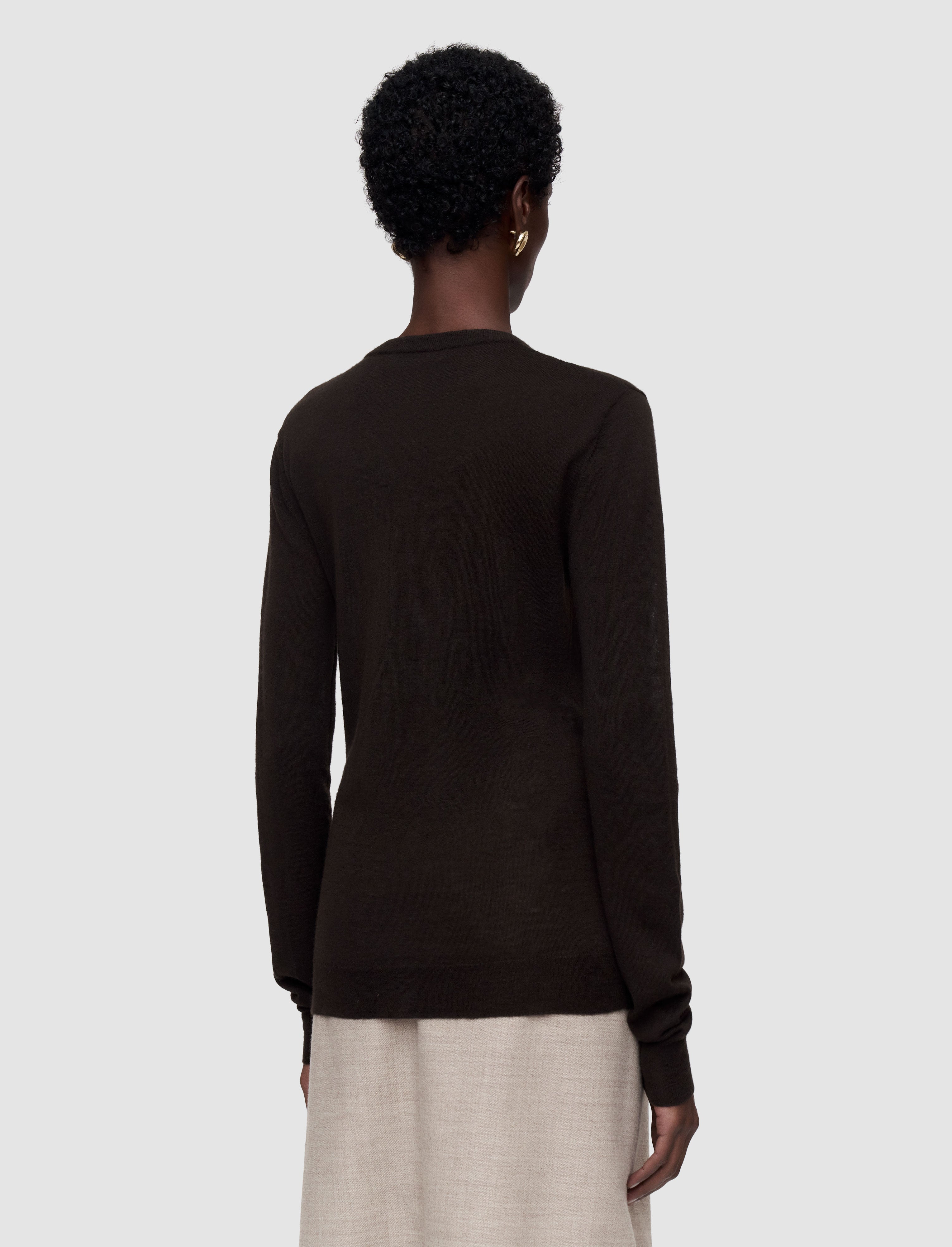 marron-pull-col-rond-en-cashair-JOSEPH