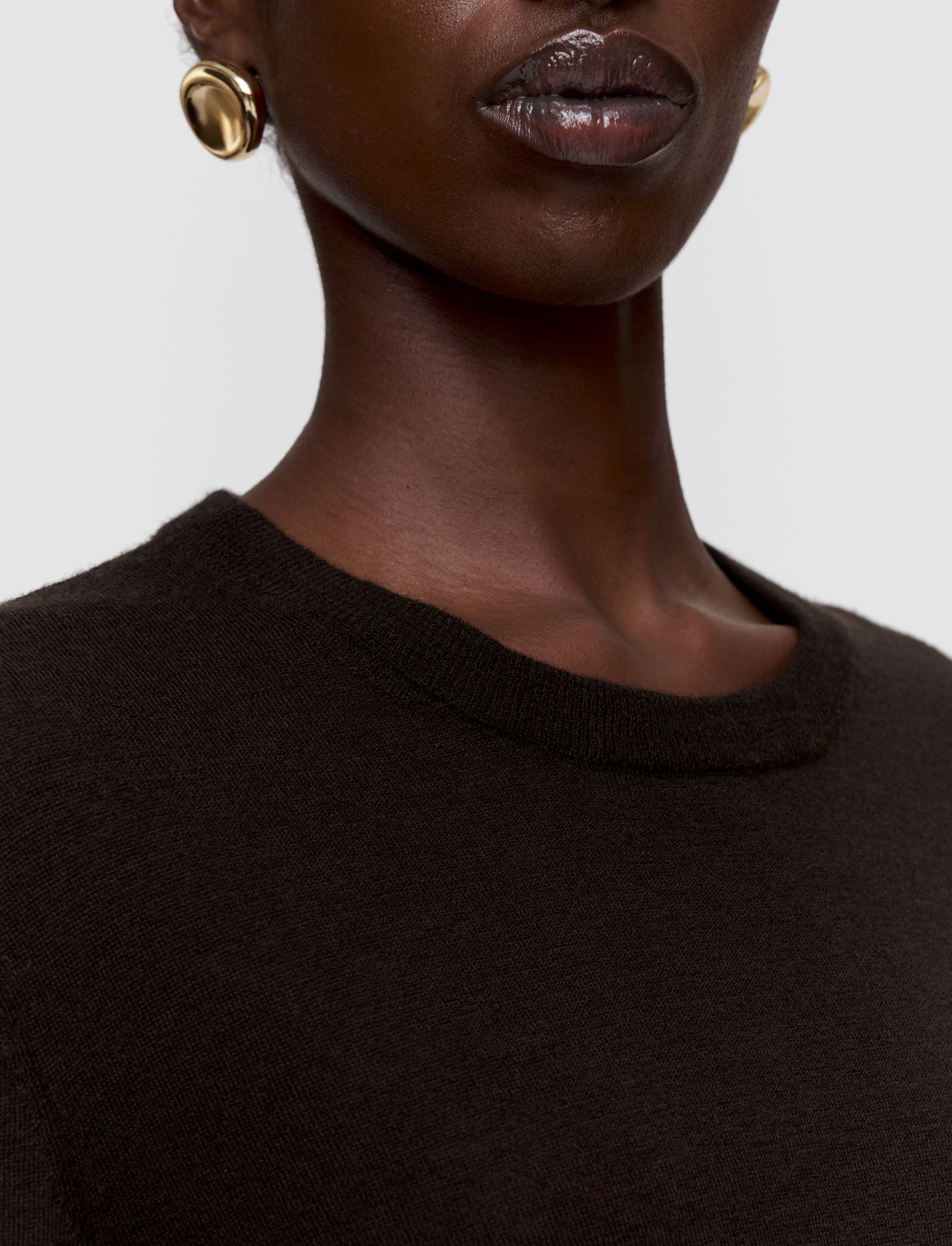 marron-pull-col-rond-en-cashair-JOSEPH