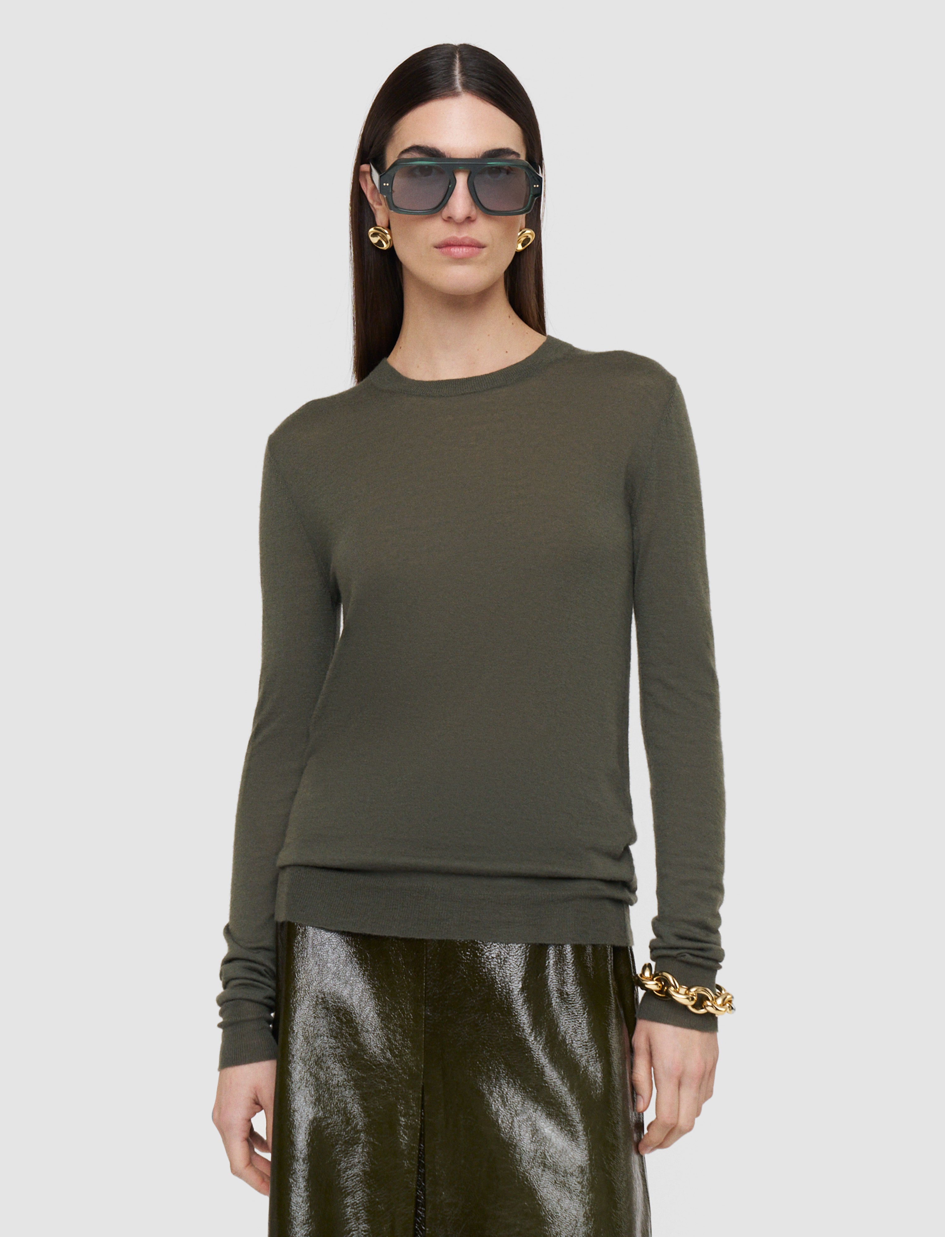vert-pull-col-rond-en-cashair-JOSEPH
