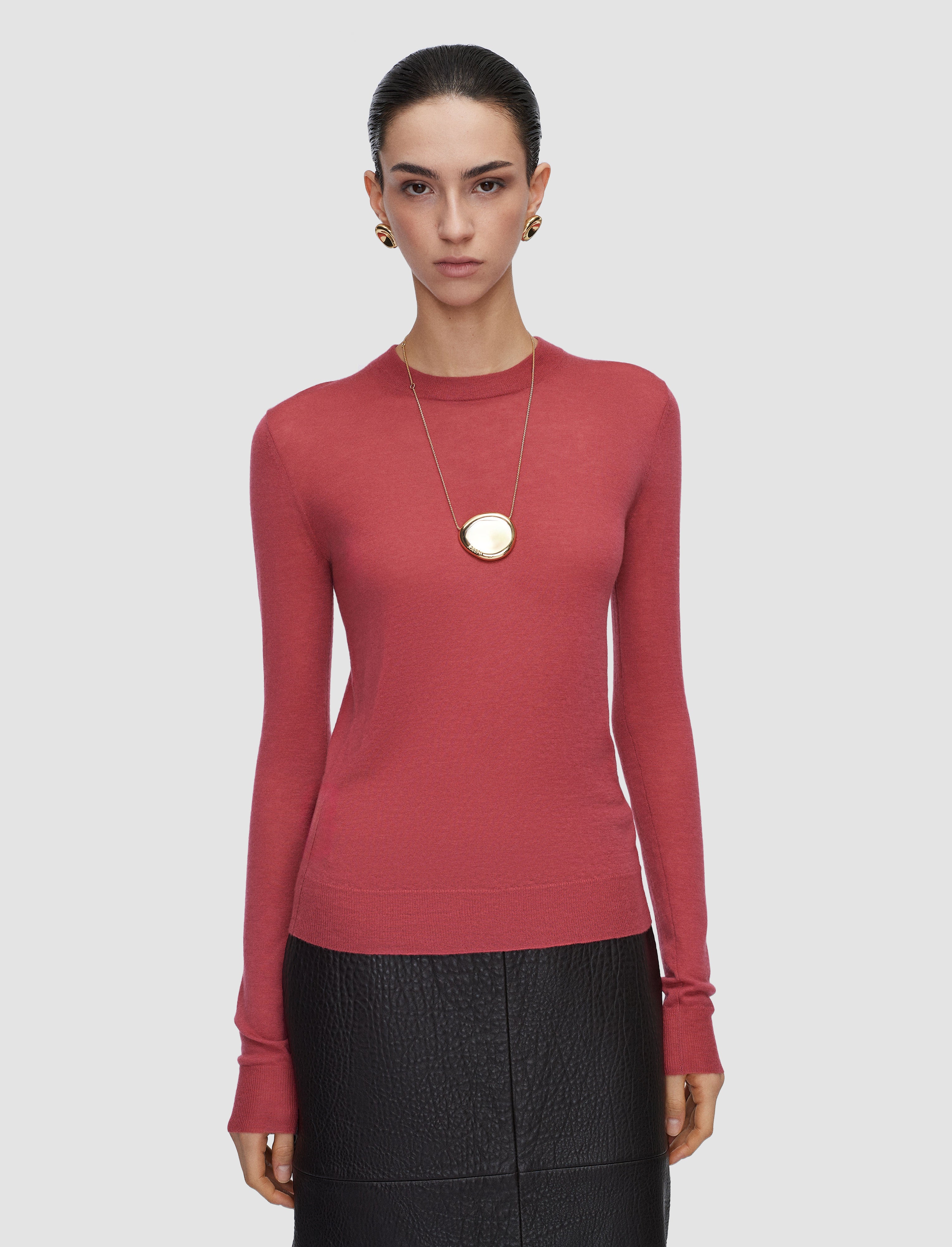 rose-pull-col-rond-en-cashair-JOSEPH