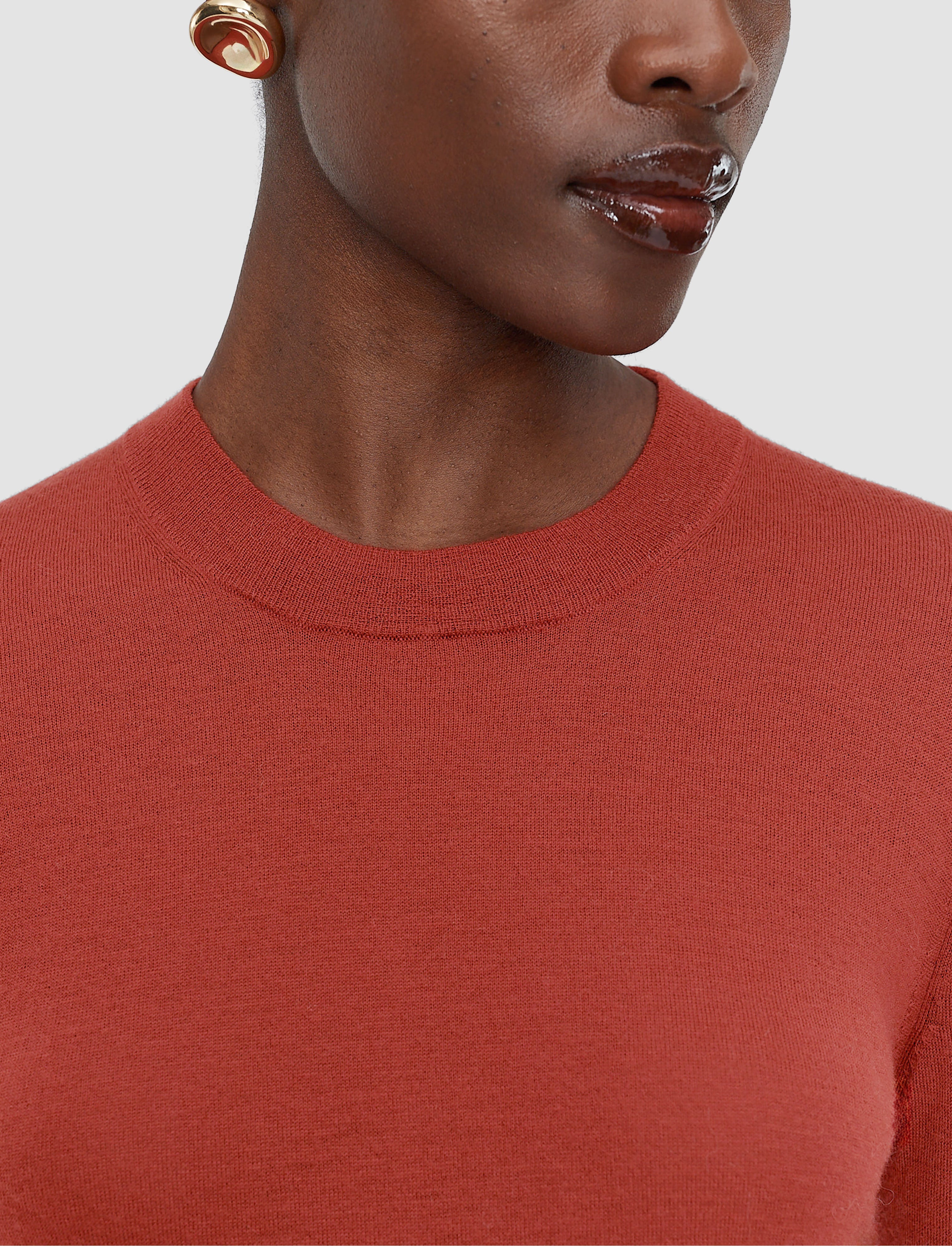 rouge-pull-col-rond-en-cashair-JOSEPH