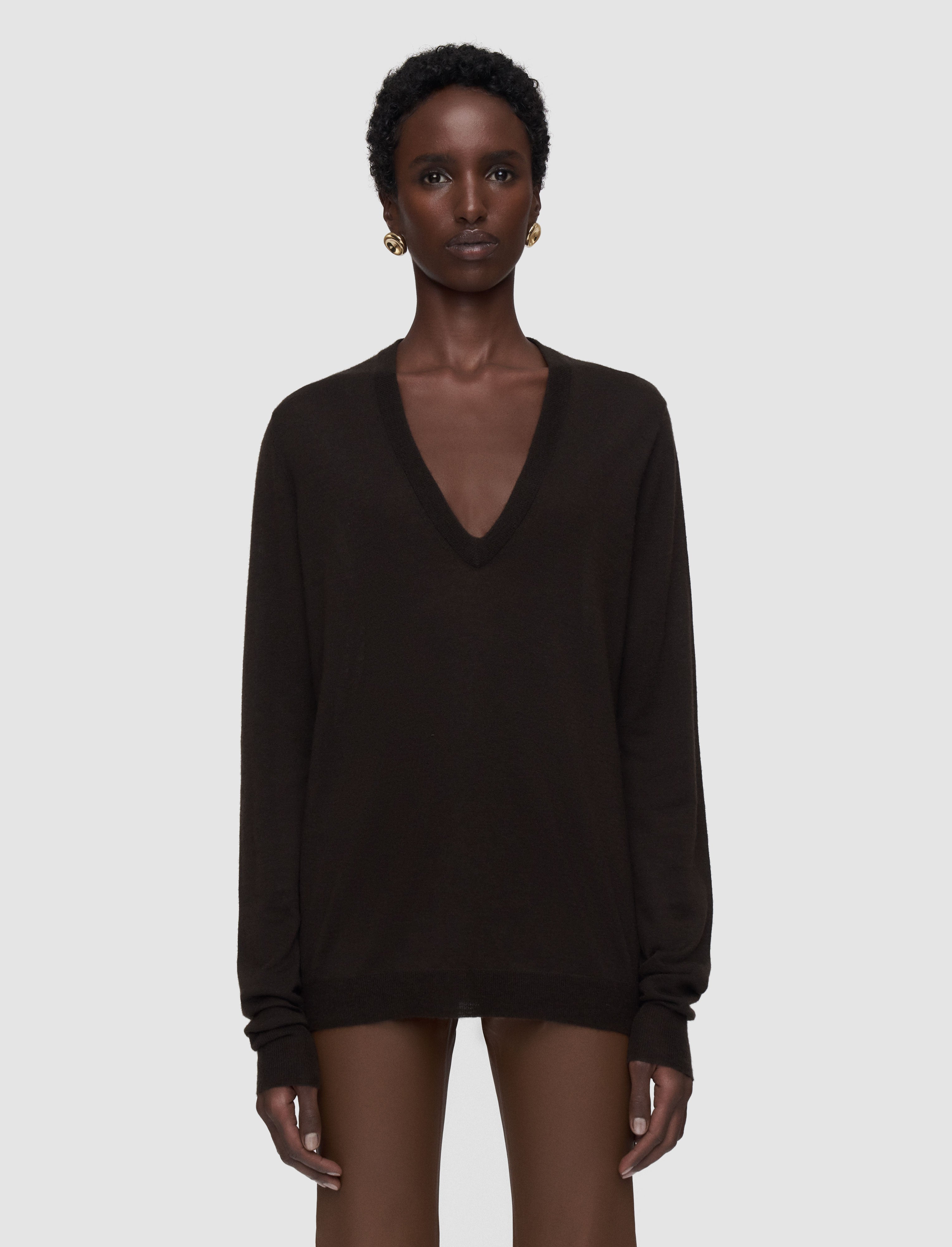 marron-pull-col-v-en-cashair-JOSEPH