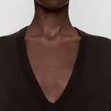 Brown Cashair V Neck Jumper - Joseph