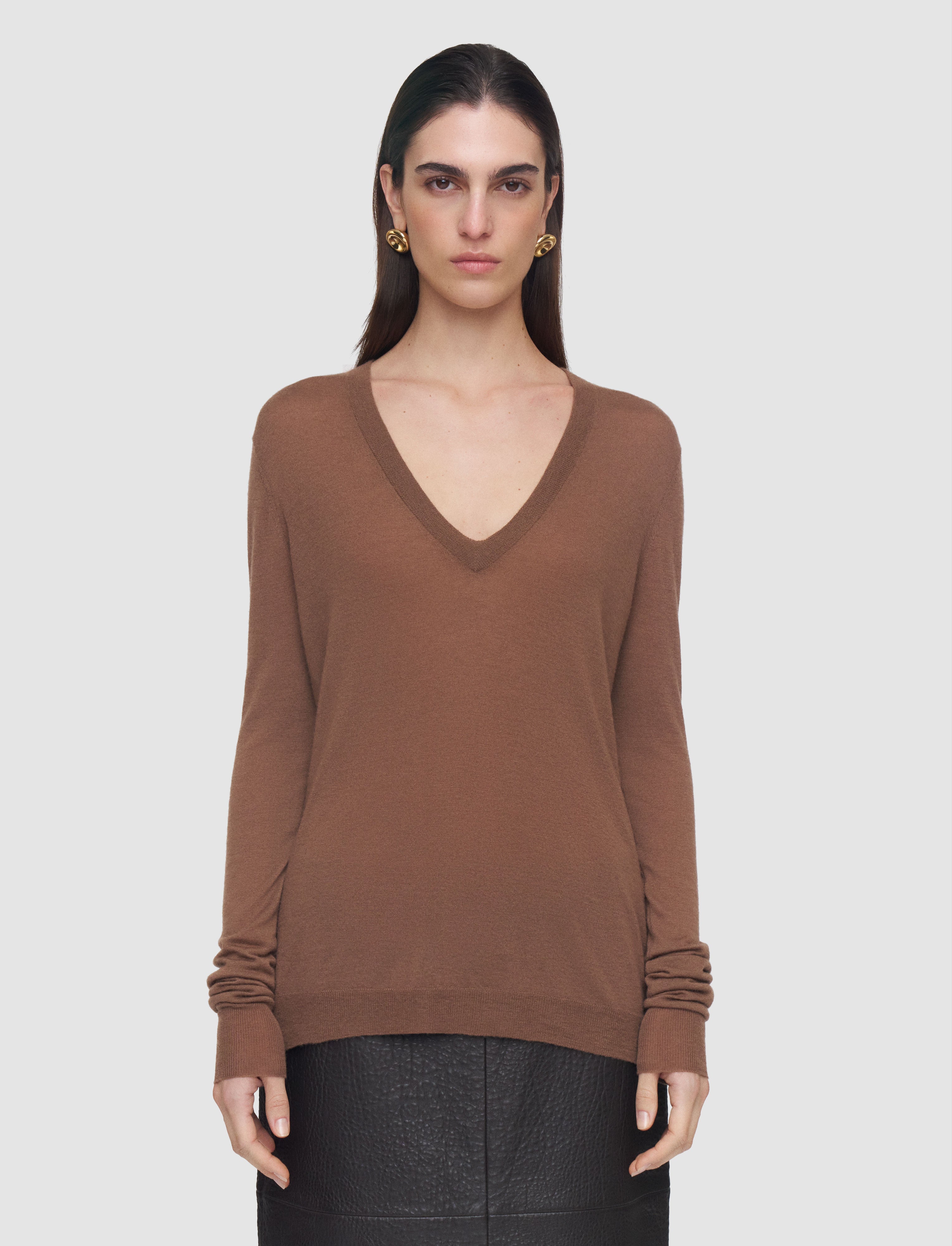 marron-pull-col-v-en-cashair-JOSEPH