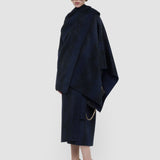 Blue Cassidy Double Face Snake Jacquard Scarf - Joseph