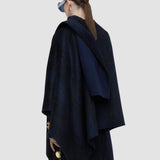 Blue Cassidy Double Face Snake Jacquard Scarf - Joseph