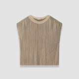 Top Cedre en satin plissé 