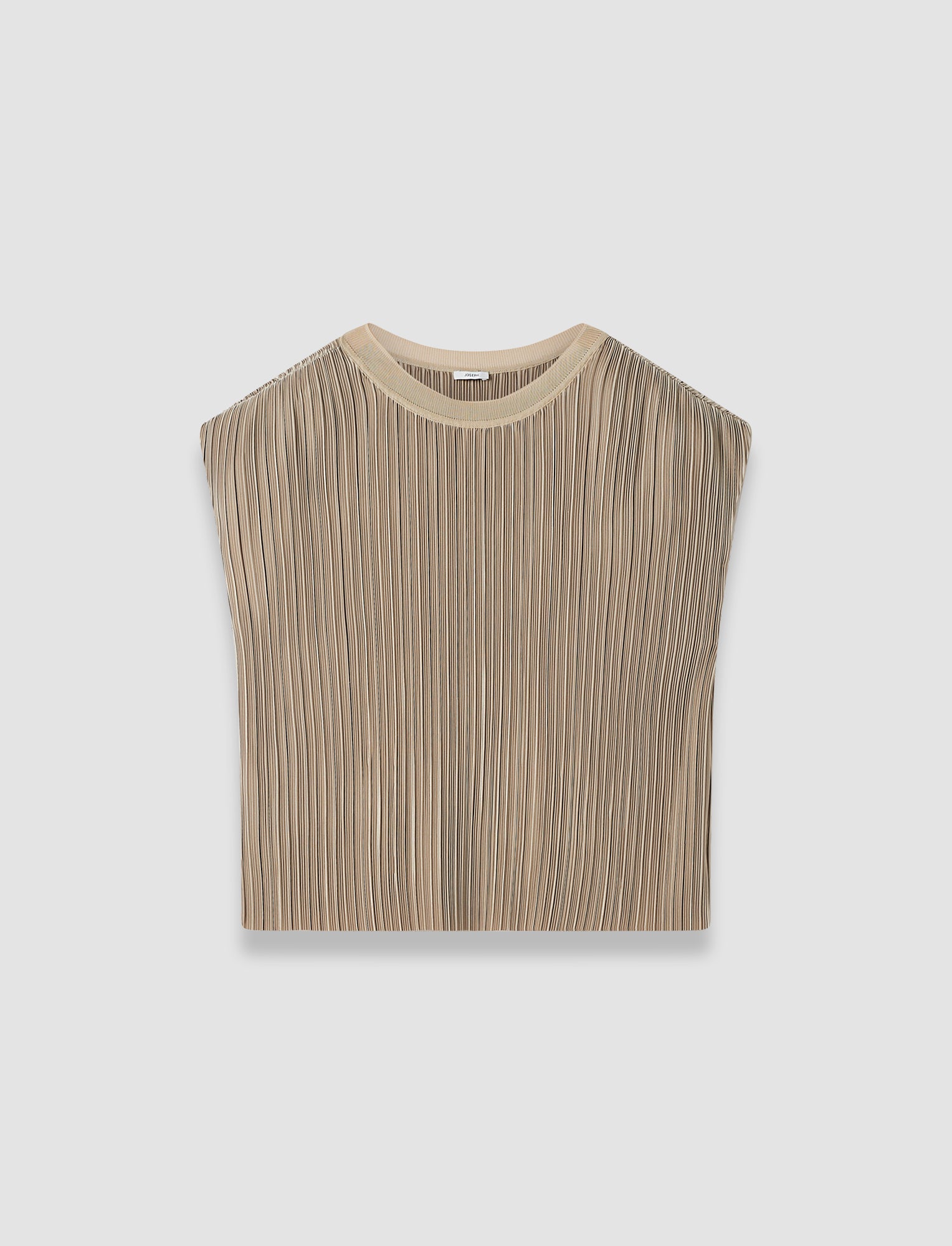 beige-top-cedre-en-satin-plisse-JOSEPH