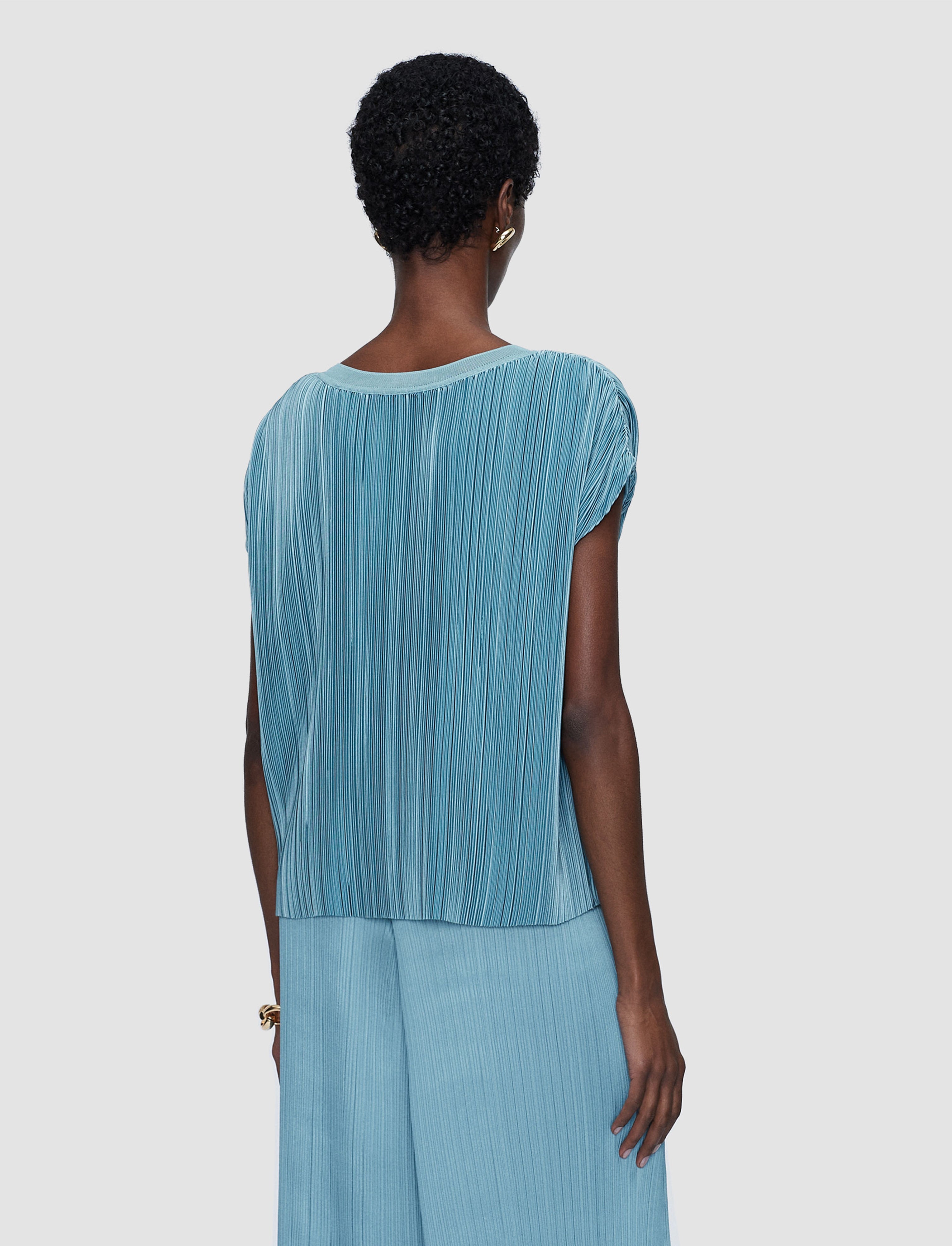 blue-cedre-pleated-satin-top-JOSEPH
