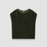 Top Cedre en satin plissé 