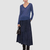 Blue Cetus Cashair V Neck Jumper - Joseph
