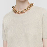 Gold Char Lurex Snake Knitwear - Joseph