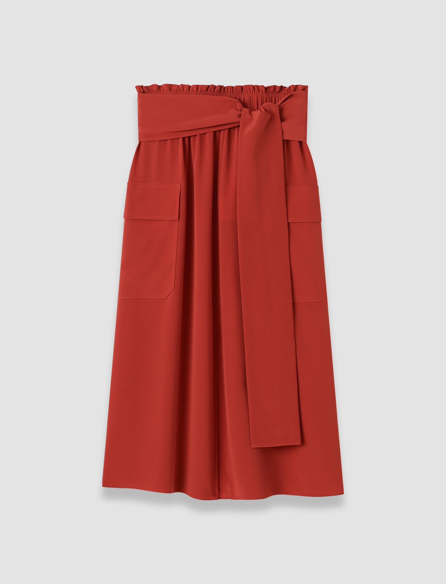 red-charai-crepe-de-soie-silk-skirt-JOSEPH
