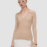 Chelia Plissé Knit Top