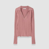 Chelia Plissé Knit Top