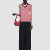Chelia Plissé Knit Top