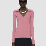 Chelia Plissé Knit Top