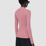 Chelia Plissé Knit Top