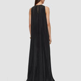 Black Chenes Silk Blend Pleated Dress - Joseph