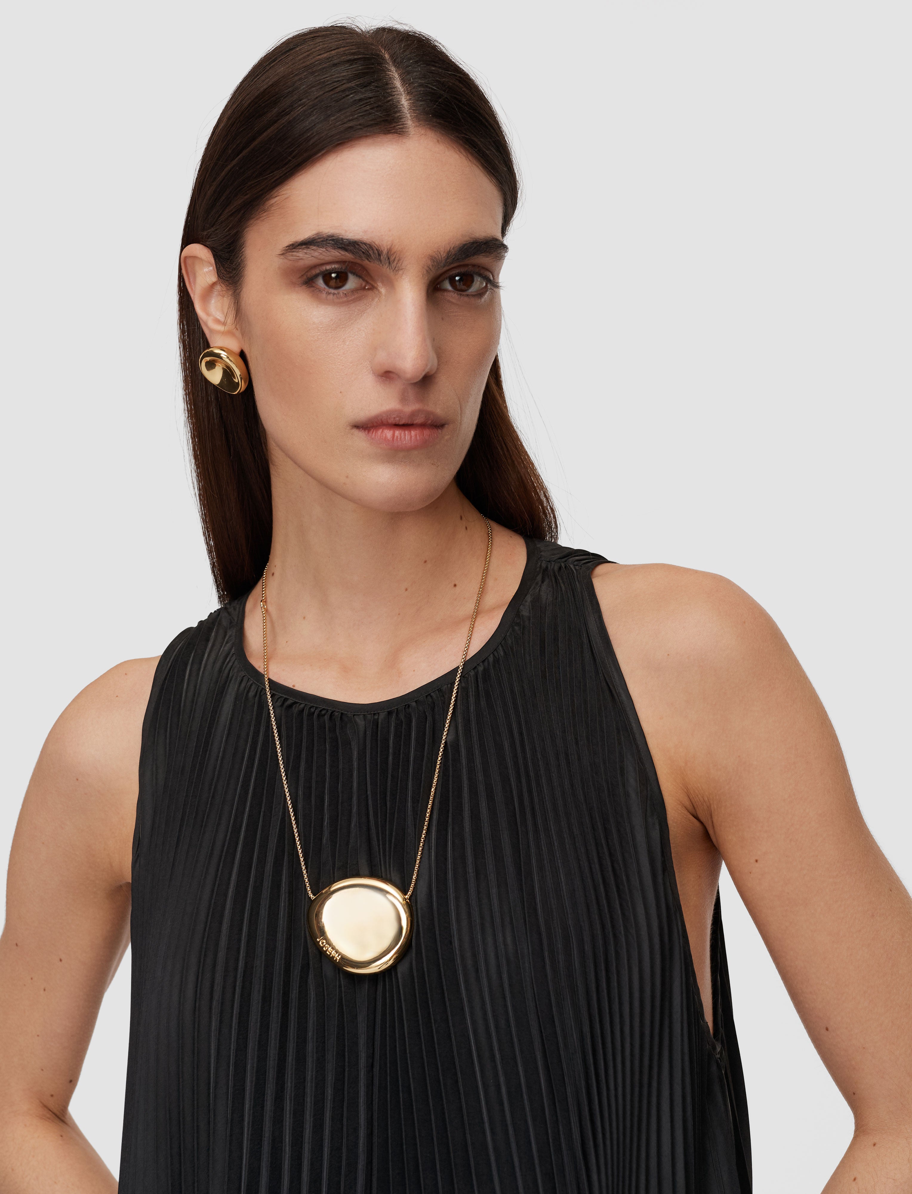 black-chenes-silk-blend-pleated-dress-JOSEPH